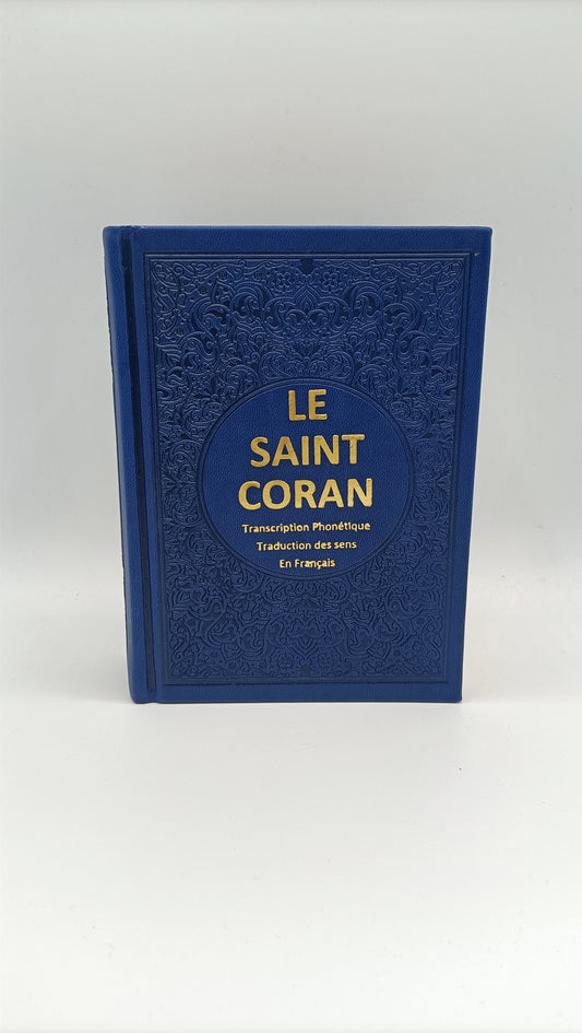 Le saint coran Arabe / Français et Phonétique - Bleu marine