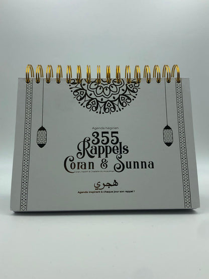 Calendrier 365 Rappels Coran & Sunna - Grand Format Blanc