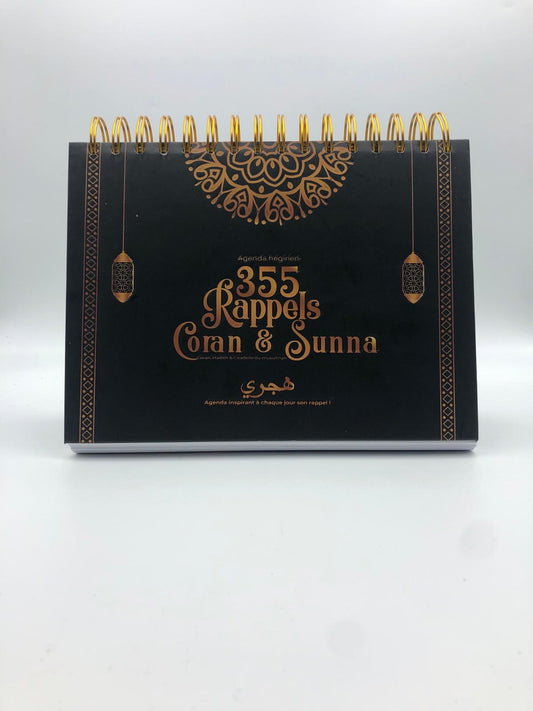 Calendrier 365 Rappels Coran & Sunna - Grand Format Noir